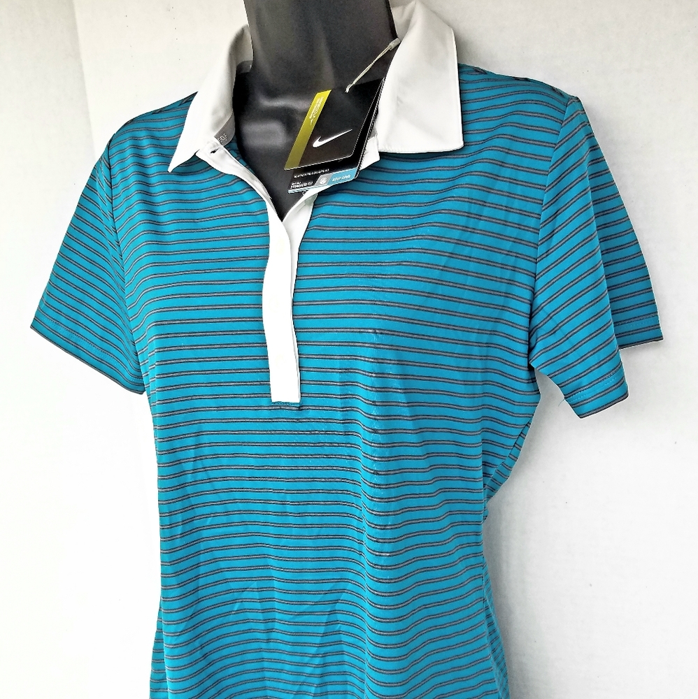 Nike Golf Polo Teal Dri-Fit NWT {M}